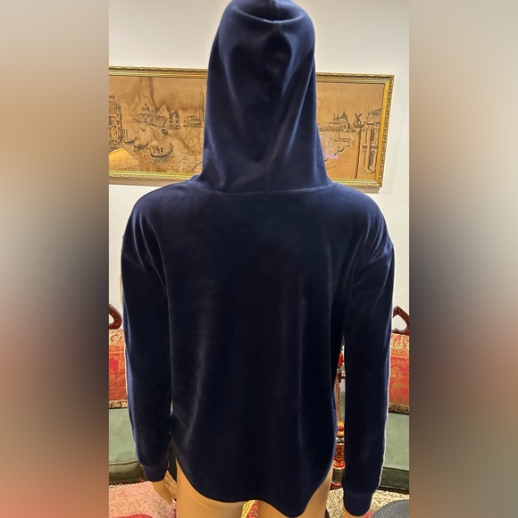 Justice Active, Soccer, Navy Blue Velour, Hoodie. Sz 14/16 - Picture 3 of 9